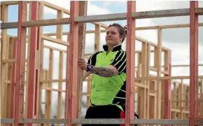  ?? MURRAY WILSON/FAIRFAX NZ ?? Tayla Haera, an apprentice with UCOL. Harmonised regulation­s for the entire building sector may be on the way.