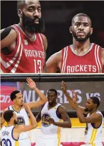  ?? (Reuters) ?? A NUMBER of teams in the Western Conference – (clockwise from top left) the Houston Rockets, the Oklahoma City Thunder and the Minnesota Timberwolv­es – made significan­t improvemen­ts this offseason. However, the reigning-champion Golden State Warriors...