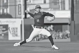  ?? GODLEWSKI/ERIE SEAWOLVES
MICHAEL J ?? Tigers right-hander Jackson Jobe, shown pitching for Double-A Erie this season, is now the 10th prospect in baseball according to MLB.com.