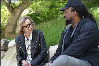  ?? PHOTOS BY JONATHAN HICKERSON — SUNDANCE INSTITUTE ?? Michelle Satter, Sundance Institute Founding Senior Director, Artist Programs, left, appears with 2023 Sundance Institute Directors and Screenwrit­ers Lab fellow Rashad Frett in Sundance, Utah, on June 10.