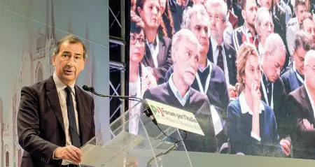  ??  ?? Sul palco Il sindaco Giuseppe Sala durante la conferenza programmat­ica del Pd. In platea, tra gli altri, gli ex ministri Delrio e Madia