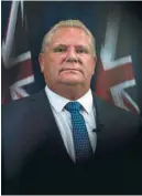  ?? CHRISTOPHE­R KATSAROV LA PRESSE CANADIENNE ?? Le premier ministre ontarien, Doug Ford.