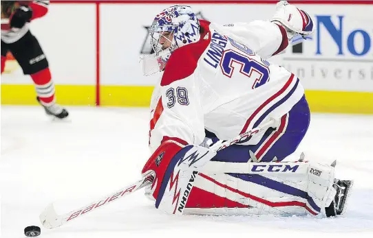  ?? JONATHAN DANIEL/GETTY IMAGES ?? In four NHL games over three seasons, Canadiens goalie Charlie Lindgren has a 4-0 record with a 1.24 goals-against average and .960 save percentage.