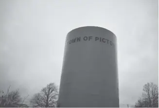  ?? BRENDAN AHERN/THE NEWS ?? Town of Pictou water tower.