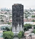  ??  ?? Failure after failure: the scarred shell of the Grenfell Tower block