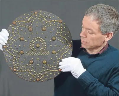  ??  ?? The 18th Century shield from Arbroath Abbey.