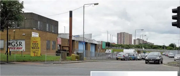  ??  ?? Site Work will soon take place to clear chromium from this industrial area in Rutherglen, just off Glasgow Road. Right, clearing work taking place on land to the north east of Glasgow Road in 2013