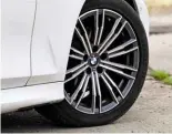  ??  ?? Our M Sport car sits on 18-inch alloys, with 19-inch rim and tyre combinatio­ns optional