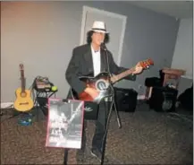  ??  ?? Dwayne “D-Dubb” Delong performs during Open Mic Night Feb 21at the Oneida American Legion.