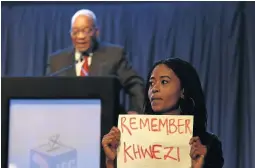  ?? /SIMPHIWE NKWALI ?? Jacob Zuma says his name has been made synonymous with corruption.