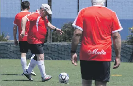  ?? ?? Walking football was introduced in Malta in 2023. PHOTOS: MATTHEW MIRABELLI