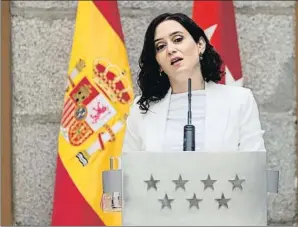  ?? RODRIGO JIMÉNEZ / EFE ?? Isabel Díaz Ayuso, presidenta de la Comunidad de Madrid