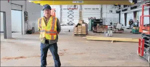  ?? COLIN MACLEAN/JOURNAL PIONEER ?? Jeff Wood, store manager for Green Diamond Equipment Ltd., stands inside the company’s new retail and repair facility at 15 Locke Shore Rd. in Sherbrooke. The new building replaces the previous one, which burned down in 2016.