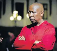  ??  ?? NEXT MOVE: EEF commander Julius Malema looks to the future after the move to remove the president failed