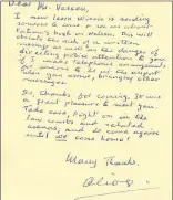  ??  ?? HERO: A letter from then banned Oliver Tambo.