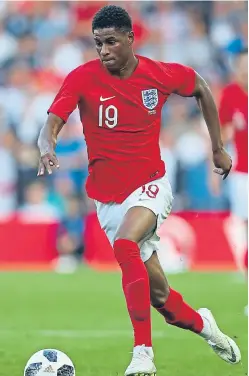  ?? Picture: Getty. ?? Marcus Rashford in action in the friendly against Costa Rica at Elland Road on 7 June.