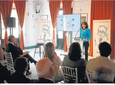  ?? ?? ● Teresa Rasero durante su intervenci­ón el Foro Gerardo Rojas.