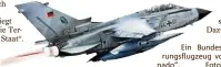  ??  ?? Ein Bundeswehr-aufklärung­sflugzeug vom Typ „Tornado“. Foto: Harald Tittel