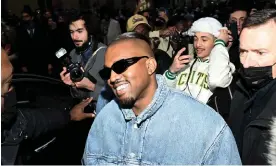  ?? Kanye West at Paris fashion week in January. Photograph: Pascal Le Segretain/Getty ??