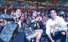  ??  ?? Contessa stars (from left) Lauren Young, Glaiza de Castro and Jak Roberto