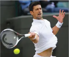  ?? AP PHOTO ?? Novak Djokovic defeated Dominic Thiem 6-1, 6-4 on Wednesday in an exhibition match at the Kooyong Classic, a tune-up event for next week’s Australian Open.