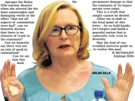  ??  ?? HELEN ZILLE IT’S YOUR PAPER, TELL US WHAT YOU THINK