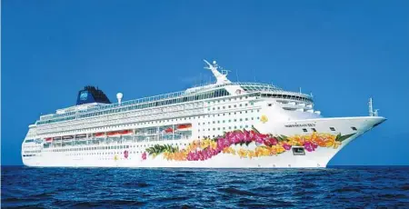  ?? MICHEL VERDURE/SOUTH FLORIDA SUN SENTINEL ?? Norwegian Cruise Line Holdings announced plans to resume sailing from U.S. ports July 4, asserting that its safety protocols are in line with revised guidance announced by the Centers for Disease Control and Prevention.