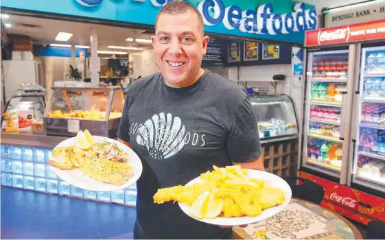  ?? Picture: RICHARD GOSLING ?? Platon Kaplanidis, owner of Fresh Coral Seafoods at Mudgeeraba, says they have to rely on locals for their trade.