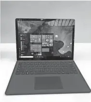  ?? EDWARD C. BAIG/USA TODAY ?? Surface, a touch-enabled laptop from Microsoft, offers a stunning 13.5-inch touch-screen display and long battery life.