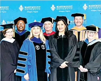  ?? Supplied ?? Princess Reema bint Bandar Al-Saud received an honorary doctorate from Marymount University in Virginia.