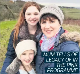  ??  ?? SUPPORT NETWORK: Katy Meldrum with daughters Maisie and Isla