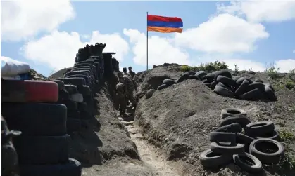  ?? Photograph: Karen Minasyan/AFP/Getty Images ?? Armenia says it has lost at least 49 soldiers, while Azerbaijan says it has lost 50.