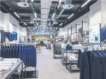  ?? ?? The first Scottish store of rebranded menswear retailer Moss has opened in the St James Quarter