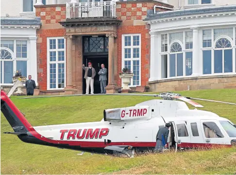  ??  ?? PERSONAL FIEFDOM: Donald Trump during the second day of the Women’s British Open at Turnberry in 2015.
