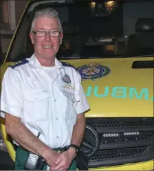  ??  ?? PJ OBrien on his last day at work at the ambulance room at the Cottage Hospital