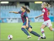  ?? FOTOS: P. PUNTÍ/ M. MONTILLA ?? Alexia jugó en la primera eliminator­ia de Champions en 2012 ante el Arsenal y la primera final en 2019, cuando ganó el Premi Barça Jugadors con Ter Stegen por su juego limpio y sus valores