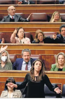  ?? J. C. HIDALGO / EFE ?? Irene Montero, esta semana en el Congreso de los Diputados.