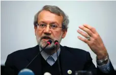  ?? Reuters ?? Iran’s parliament speaker Ali Larijani says the budget is intended to counter ‘adventuris­t US actions in the region’