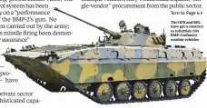  ??  ?? The OFB and BEL have got a contract to refurbish 693 BMP-2 infantry combat vehicles