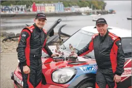  ?? ?? Mull Rally 2021 winners Daniel Harper and Chris Campbell.