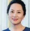  ??  ?? MENG Wanzhou, Huawei Technologi­es Co Ltd’s chief financial officer