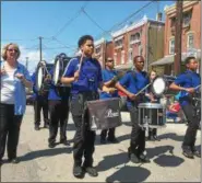  ?? DIGITAL FIRST FILE PHOTO ?? Also keeping the beat for the parade will be the drumline from Norristown Area high School, seen here during the 2017 parade.