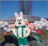  ?? SUBMITTED PHOTO ?? The Easter Bunny greets families at the Daniel Boone Optimist Club Easter Bunny Drive-Thru at Amity Community Park on March 20, which was held instead of the annual egg hunt.