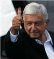  ??  ?? Mexican president-elect Andres Manuel Lopez Obrador