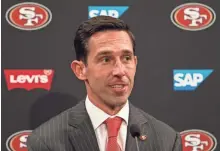  ?? KELLEY L. COX, USA TODAY SPORTS ?? Kyle Shanahan says he’ll call the plays for the 49ers.