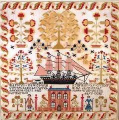  ??  ?? Margret Davies 1853 sampler