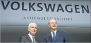  ?? Michael Sohn Associated Press ?? EXECUTIVES under investigat­ion include Volkswagen CEO Matthias Mueller, left, and Hans Dieter Poetsch, chairman of VW’s holding company.