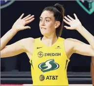  ?? Chris O’Meara / Associated Press ?? Seattle Storm forward Breanna Stewart spent a week rehabbing an Achilles injury at her alma mater on her way to a championsh­ip and Finals MVP honors.