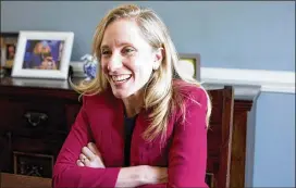  ?? JULIA RENDLEMAN / THE WASHINGTON POST ?? Abigail Spanberger, an apolitical collector of evidence, decided to do something radical for an ex-spy. She ran for the House of Representa­tives — and won, upsetting Rep. Dave Brat, R, in Virginia’s 7th District. Today, she will join a small vanguard of ex-intelligen­ce officers becoming Instagram-friendly lawmakers.