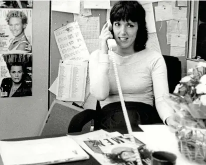  ??  ?? Rewarding: Gill in her office at Company Magazine and (inset) with baby Elle